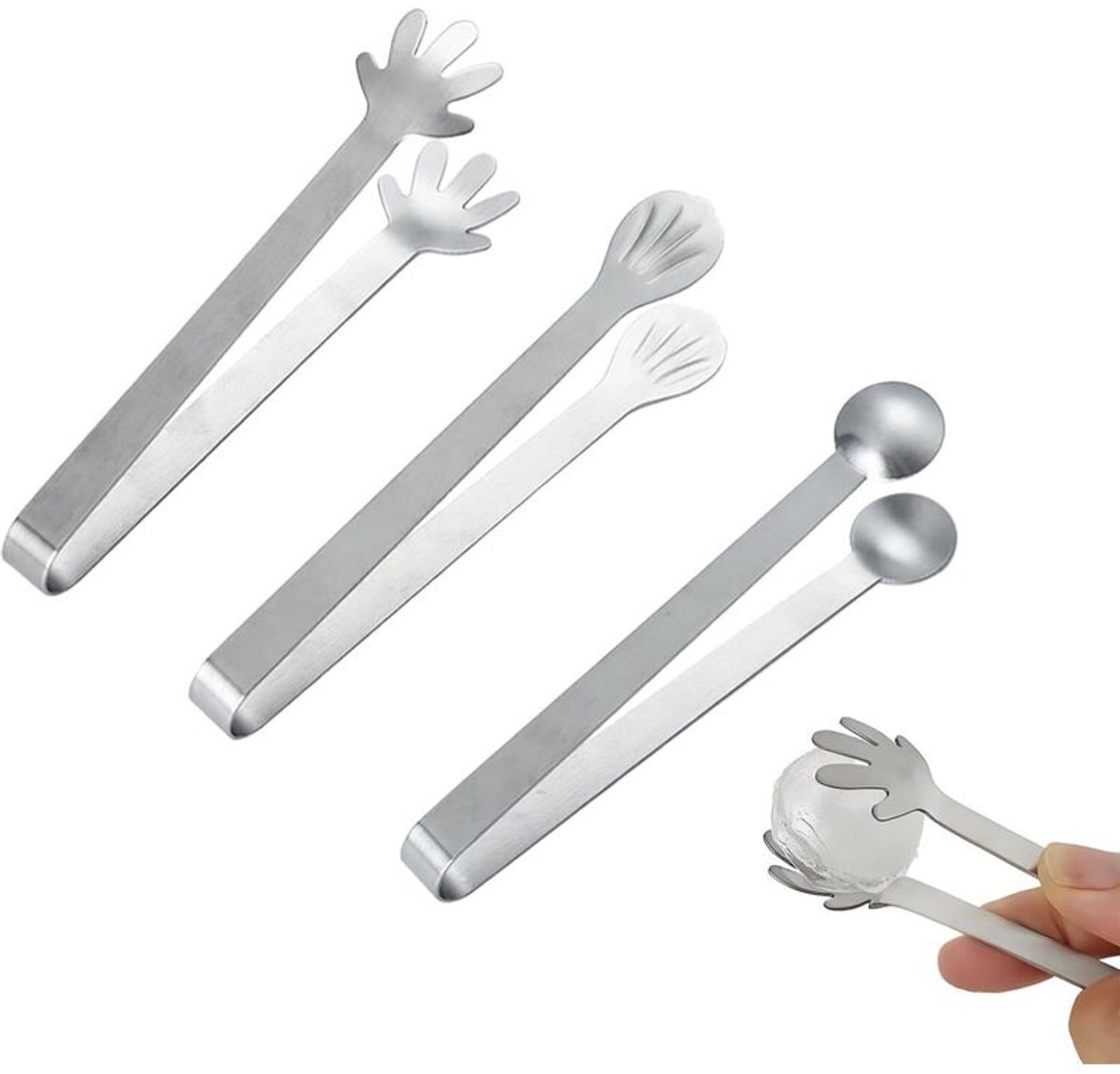 3-delige ergonomische snoepclip met tandjes