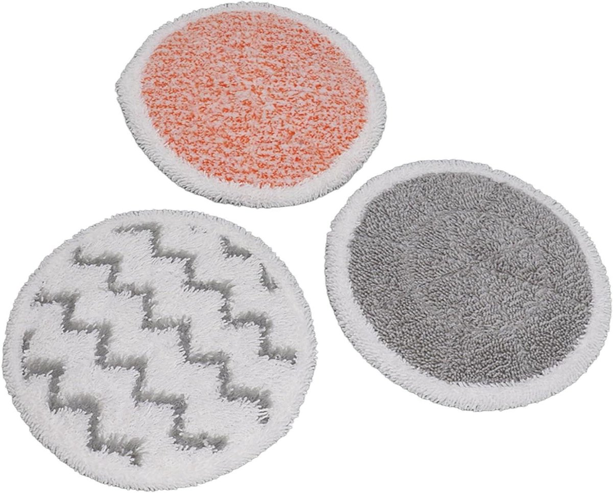 Vervangende Stoommoppads - Herbruikbare Schrobpads - Vloeren Schoonmaken - Heavy Duty Wasbaar - 6 Stuks - Multicolor