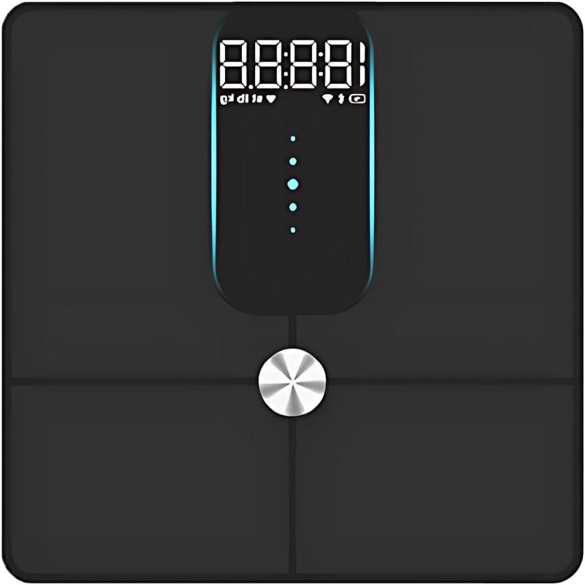 Digitale weegschaal - Lichaamsanalyse weegschaal - Gezondheid monitoren - 25 data punten - 28x28 cm - Zwart