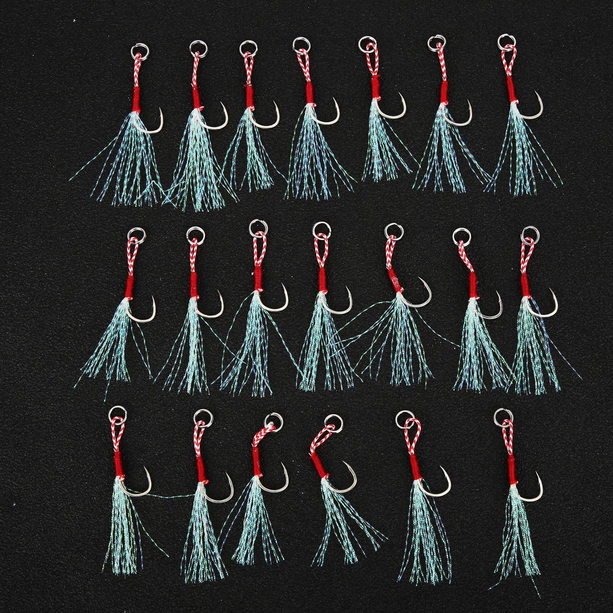 Dailygoods - Dailygoody - Fishing Assist Hooks - 20 Stuks - Ideaal voor Zeevisserij - Jigging - Hoogwaardige kwaliteit - Perfect voor vissers - Handige set