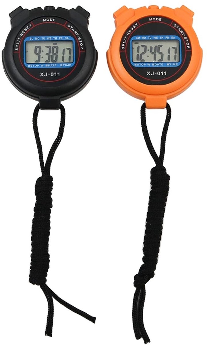 Dailygoods - Dailygoody - Sport Stopwatch Timer - Digitale Stopwatch - Groot Display - Zwart Geel - Multifunctionele Stopwatch - Geschikt voor Outdoor-sportactivit...