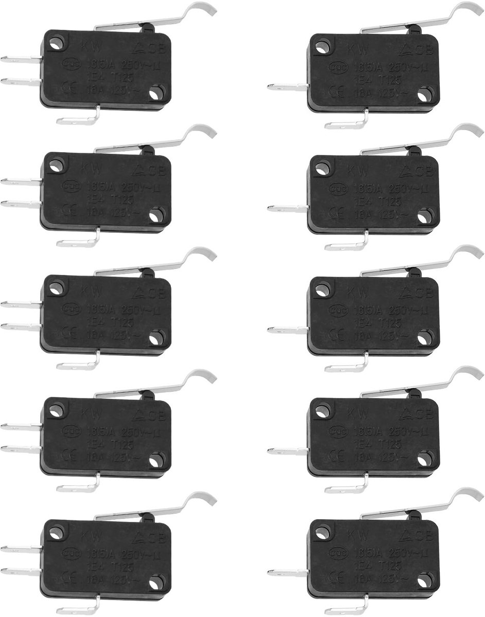 Dailygoods - Set van 10 Micro Schakelaars, 2 en 3 Terminal