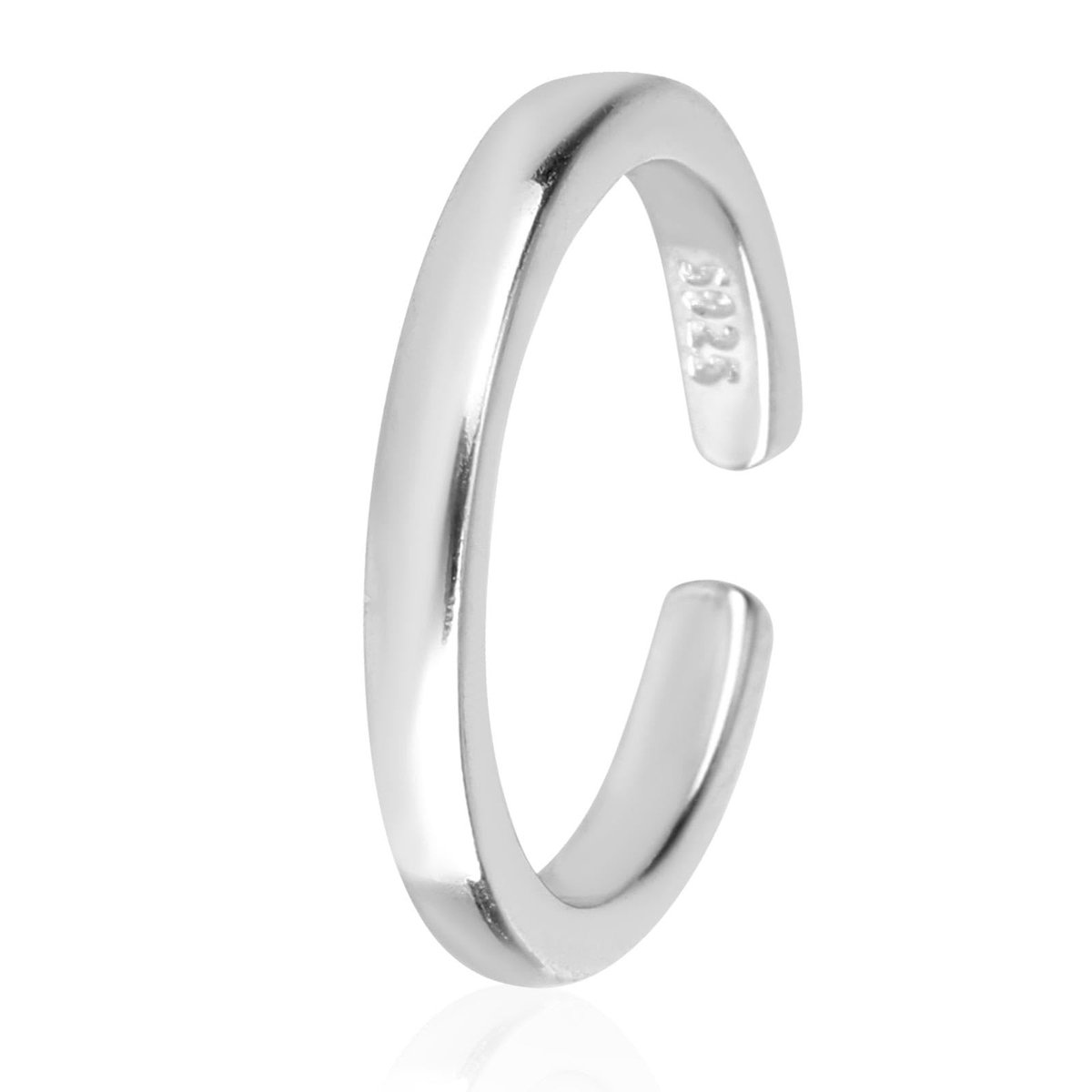 Dailygoods - Verstelbare Minimalistische Teenringen van 925 Sterling Zilver