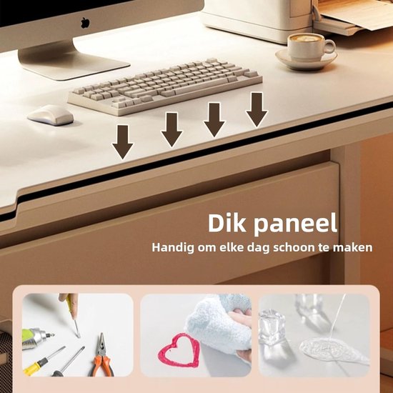 Gaming Bureau - Computer Tafel - Thuiswerken Studeren - Robuuste Constructie - 120x60cm - Wit — afbeelding 2