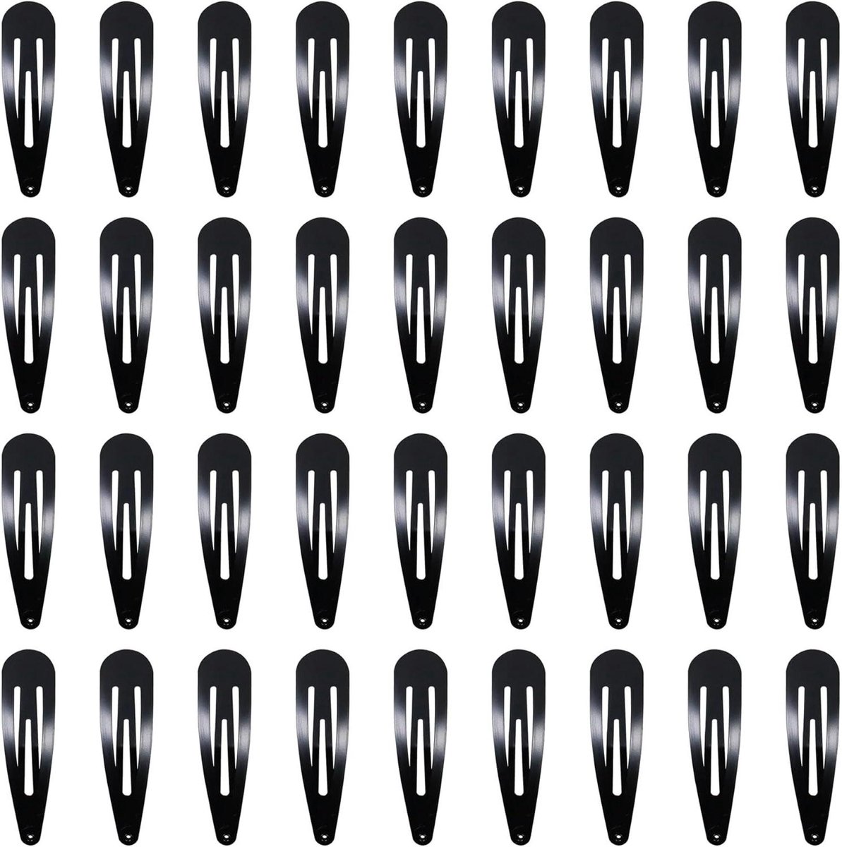 Haarspeldjes Set - Metalen Clips - Dagelijkse Styling - Dikke Coating - 6 cm 36 Stuks - Zwart