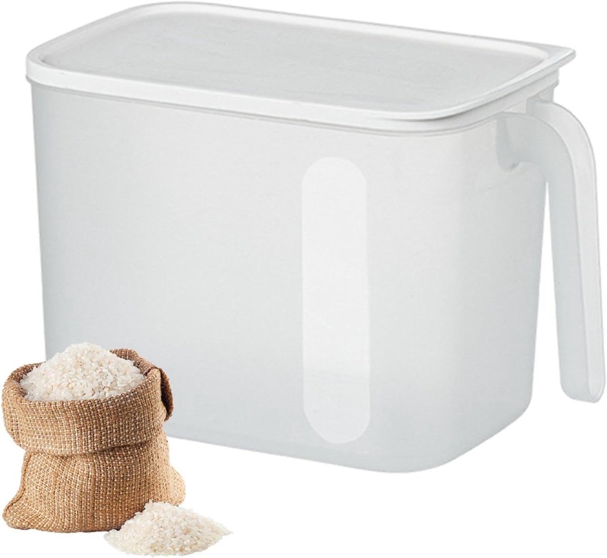 Stapelbare koelkastbox - Keukenlade organizer - Voorraad opbergen - Met handgreep - 124 x 17 x 124 cm - Transparant