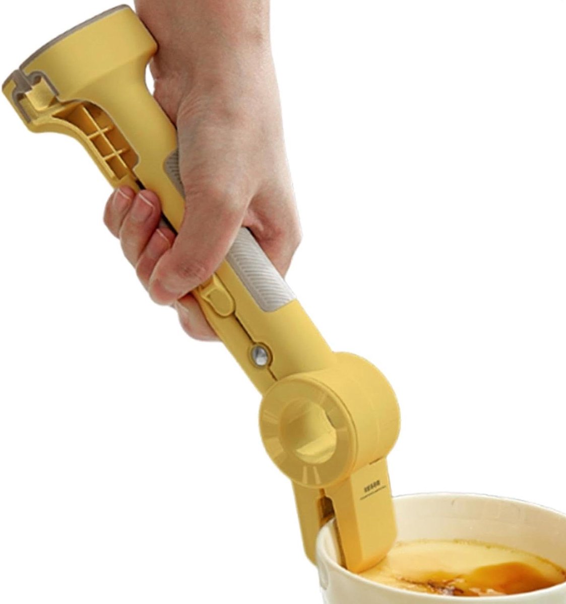 Anti-verbrandingsclip - Hete schotelhouder - Hete gerechten hanteren - Ergonomisch antislip ontwerp - 25.4 cm - Geel
