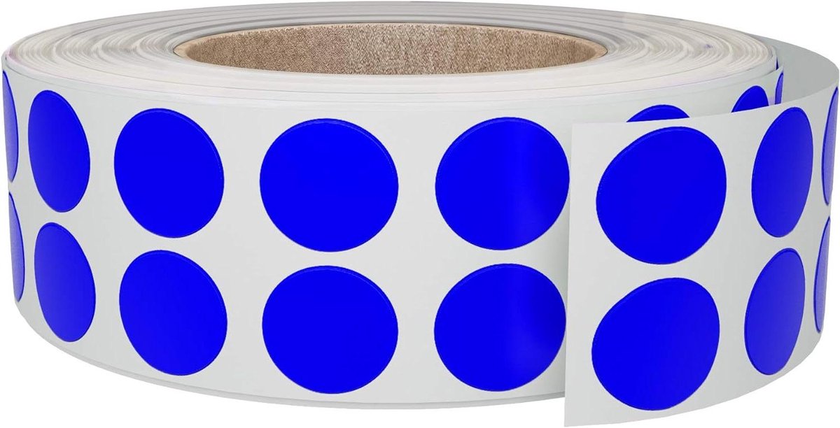 Kleurcodes Stickers - Stippen Labels - Organiseren Thuis - Matte Afwerking - 3000 Stuks - Blauw