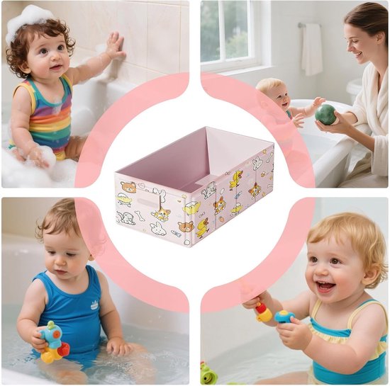 Opvouwbaar Kinderbad - Draagbaar Peuterbad - Veilig Baden - Verbeterde Warmteopslag - 84x43x34cm - Roze — afbeelding 4