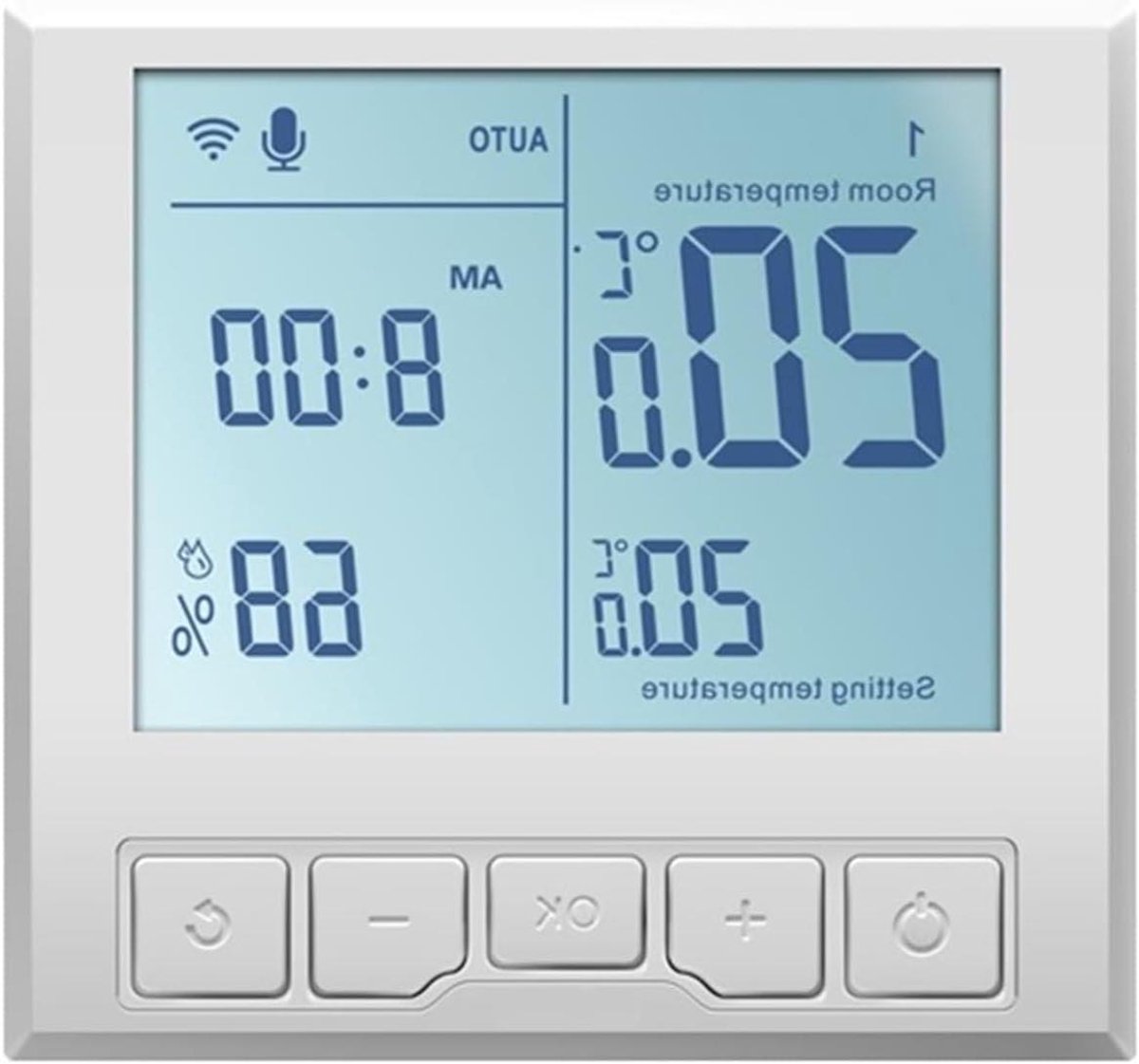 Digitale Thermostaat - Slimme Temperatuurregelaar - Verwarming Regelen - Vochtigheid Weergave - Voor Gasboiler - Zwart