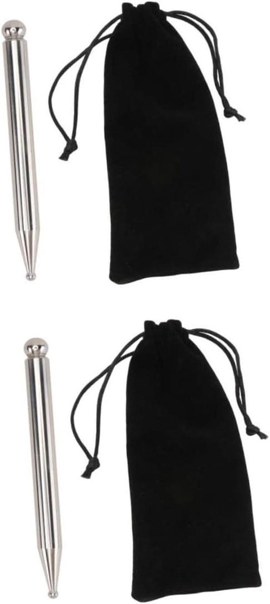Voetmassage Stick - Acupunctuur Pen - Spierontspanning Lichaam - Roestvrij Staal - 2 Stuks - Zilver