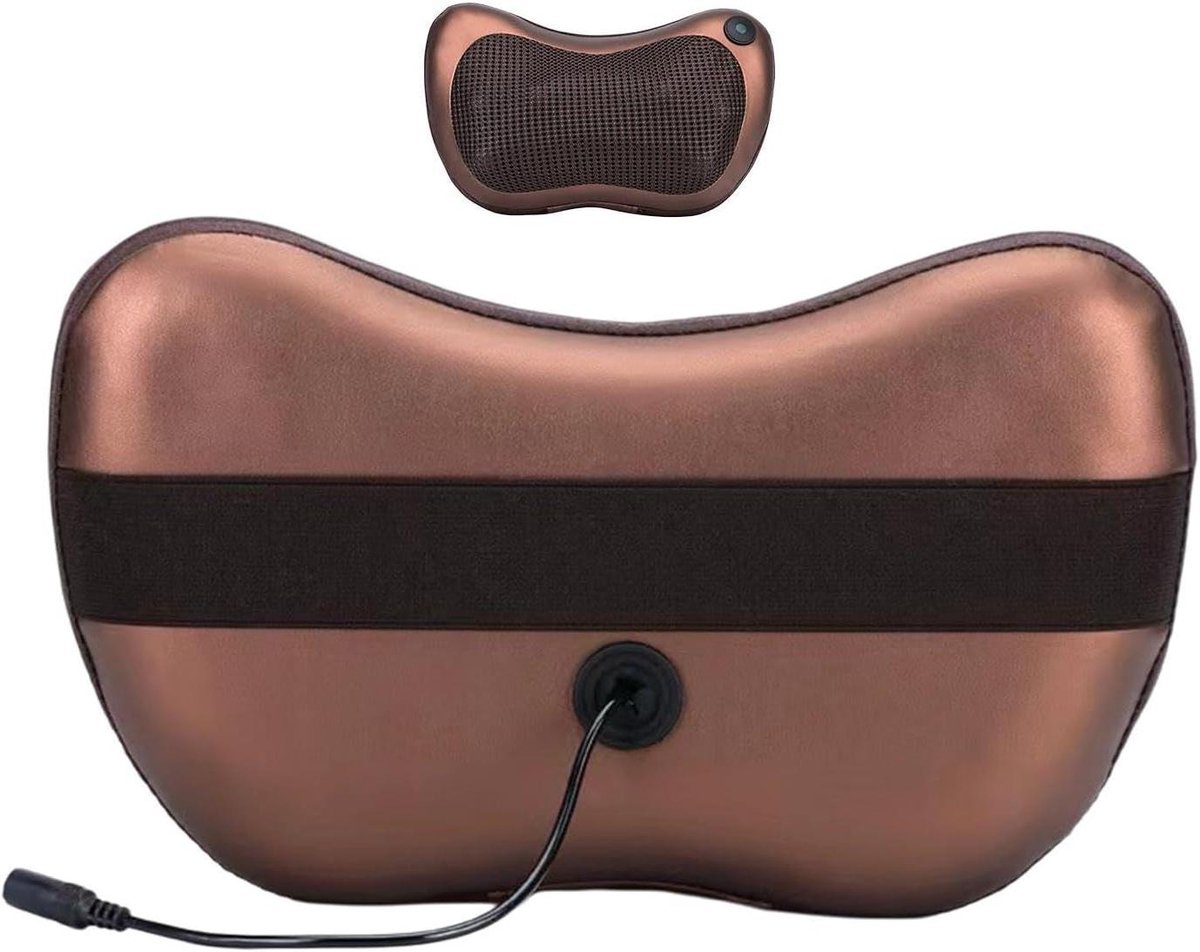Nek en Rugmassager - Draagbaar Massageapparaat - Spierontspanning Verlichten - Oververhitting Beveiliging - 33 x 20 x 11 cm - Zwart