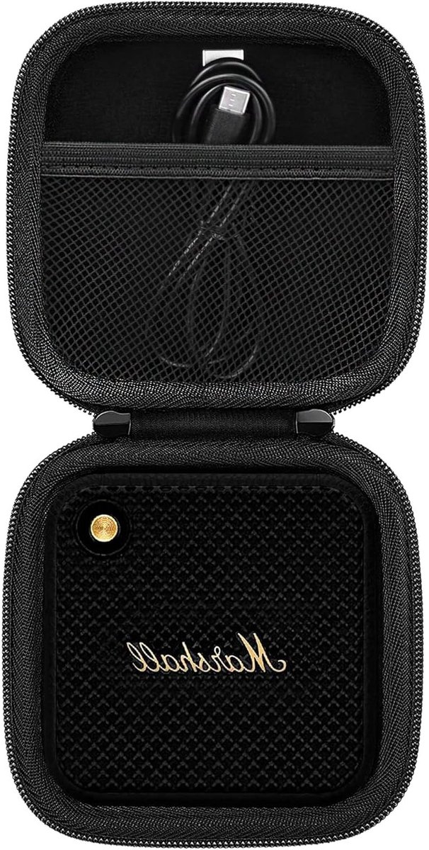 Draagbare Bluetooth Speaker Tas voor Marshall Willen II - Bescherming en Stijl, Zwart