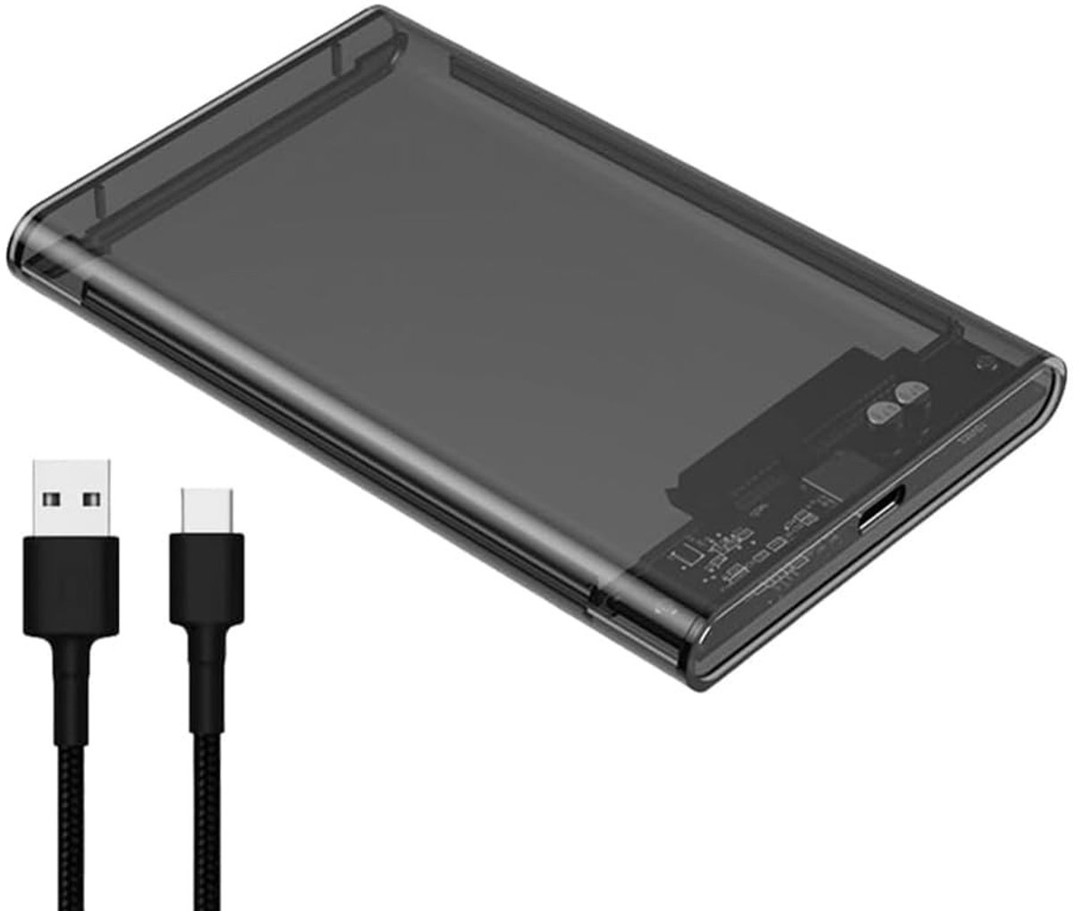 Cosensi - Dailygoods - Dailygoody - Externe Harde Schijf Behuizing - naar USB 3.1 - Tool-Free Installatie - Transparant - Geschikt voor 2,5 Inch SSD/HDD