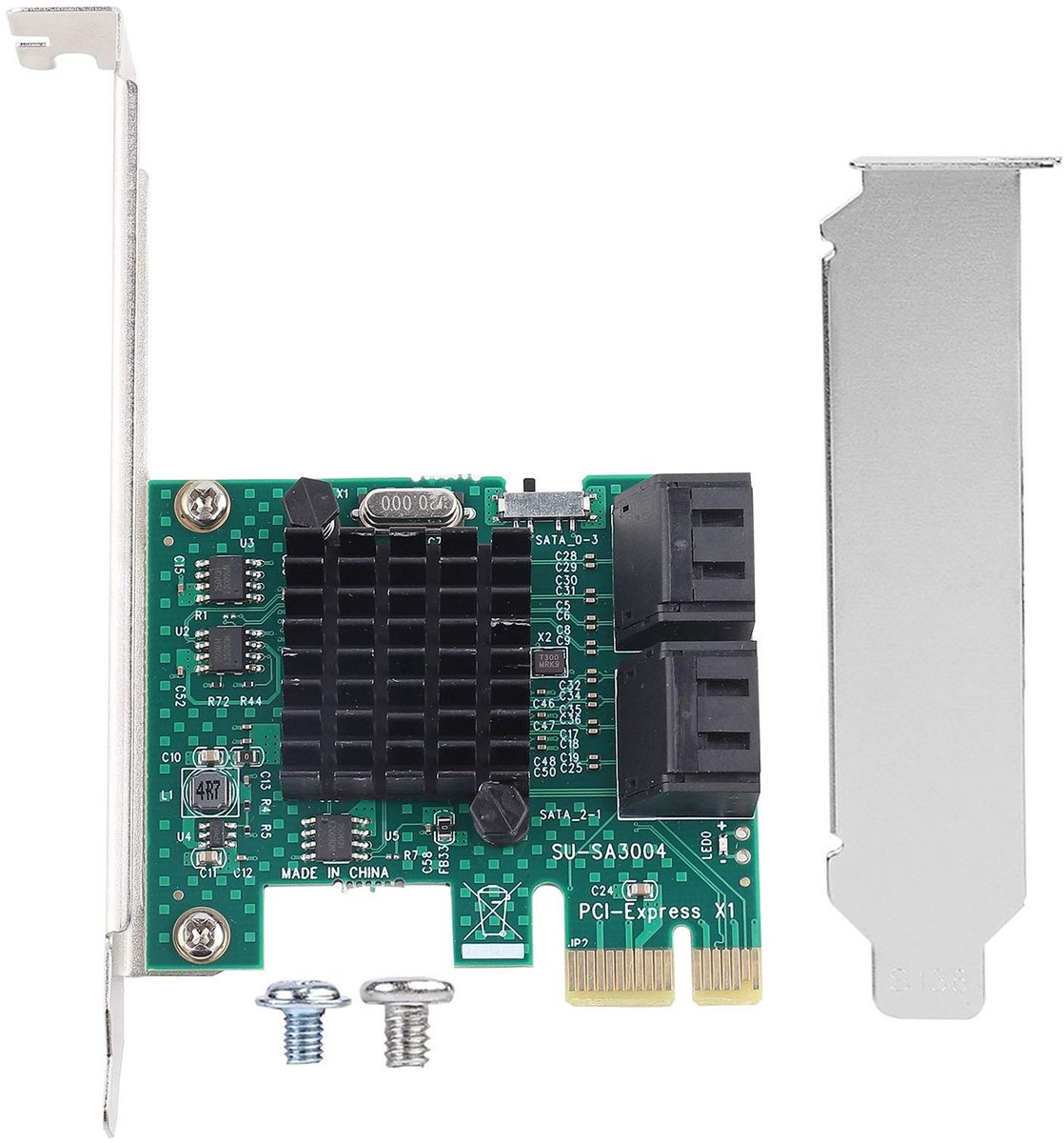 Dailygoods - 4-poorts SATA 3.0 Uitbreidingskaart met Koellichaam