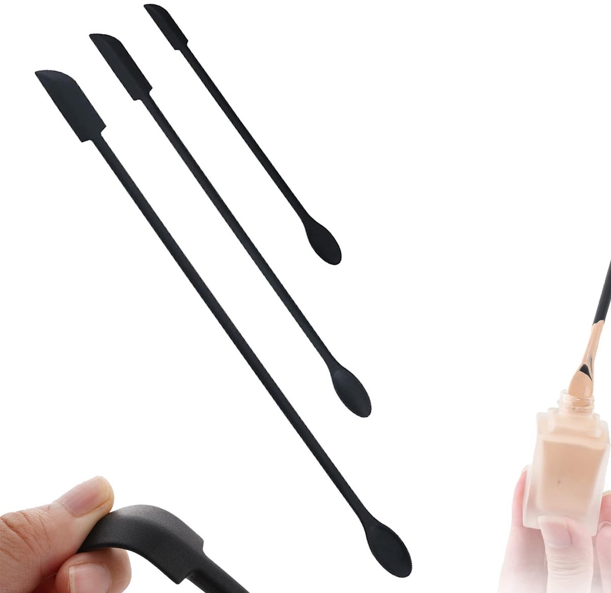 Dailygoods - Siliconen Spatel Set van 3 voor Keuken en Make-up