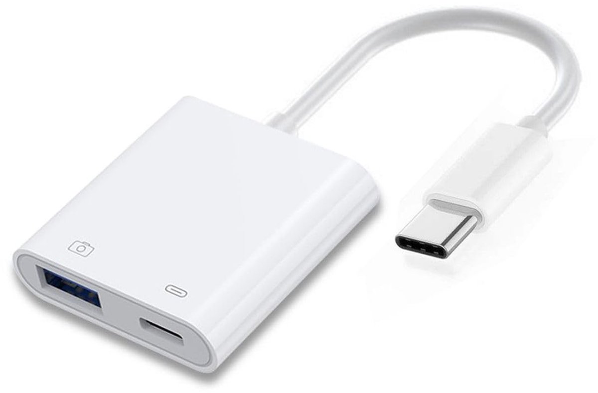 Dailygoods - 2-in-1 USB C naar USB 3.0 OTG-adapter met PD 24W Opladen