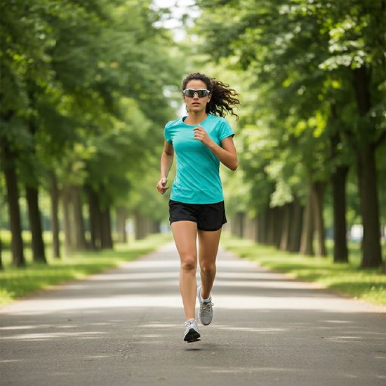 Delta Fit Hardloop Zonnebril - UV-bescherming - Wit met zwarte Glazen - Inclusief Case van Delta — afbeelding 4