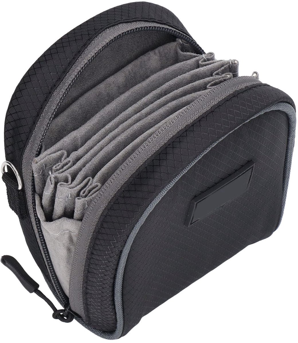 Dailygoods - Lens Filter Case voor 8 Filters met Schouderriem