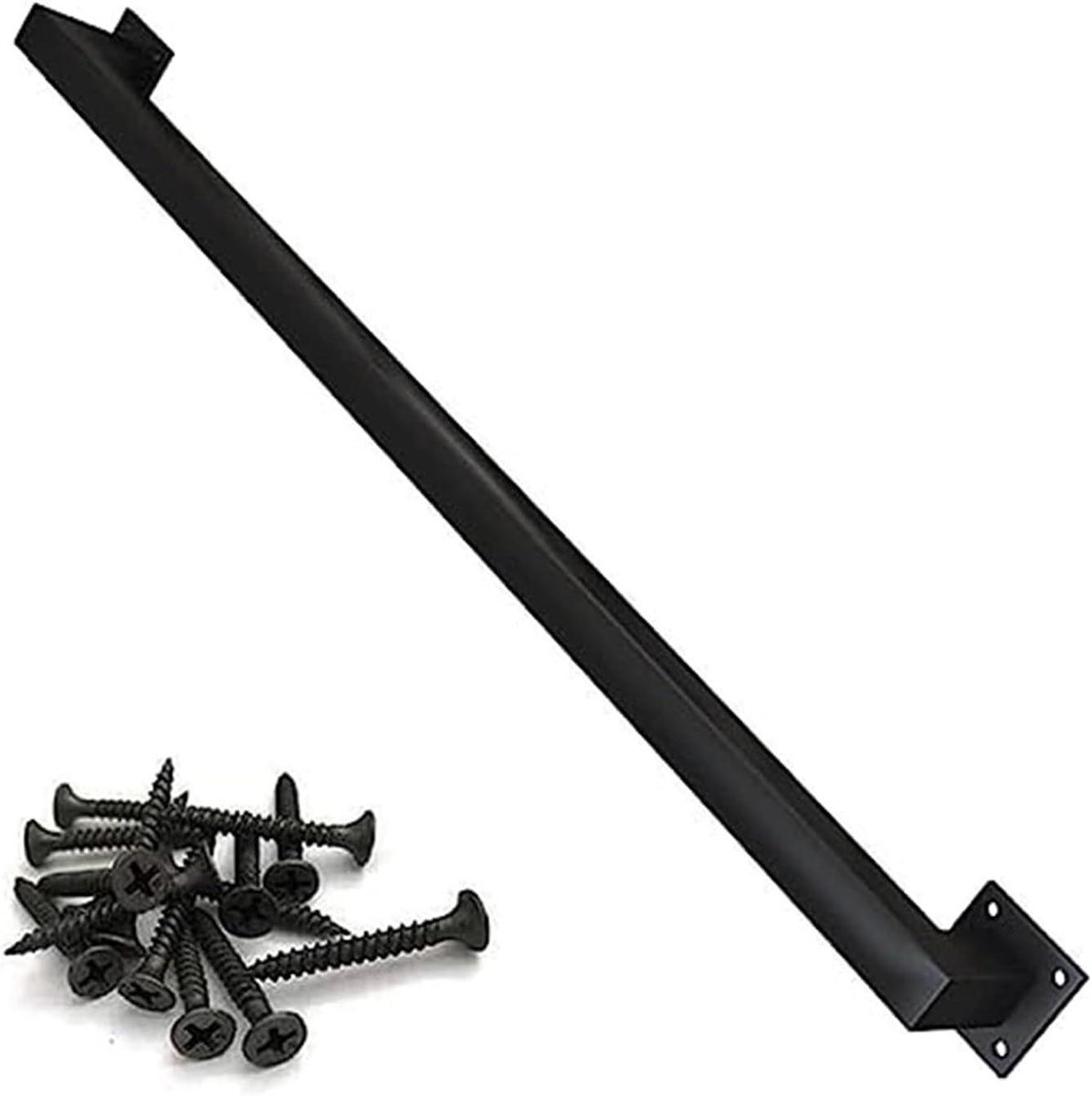 Trapleuning Set - Handgreep Rail - Veilig Trap Lopen - Stevig Smeedijzer - 150cm Lengte - Zwart