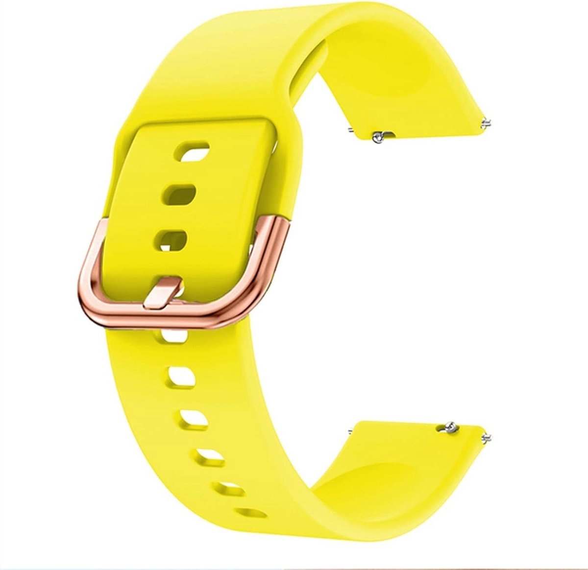 Sport Band - Horlogeband - Dagelijks Gebruik - Verstelbare Lengte - 20mm - Geel