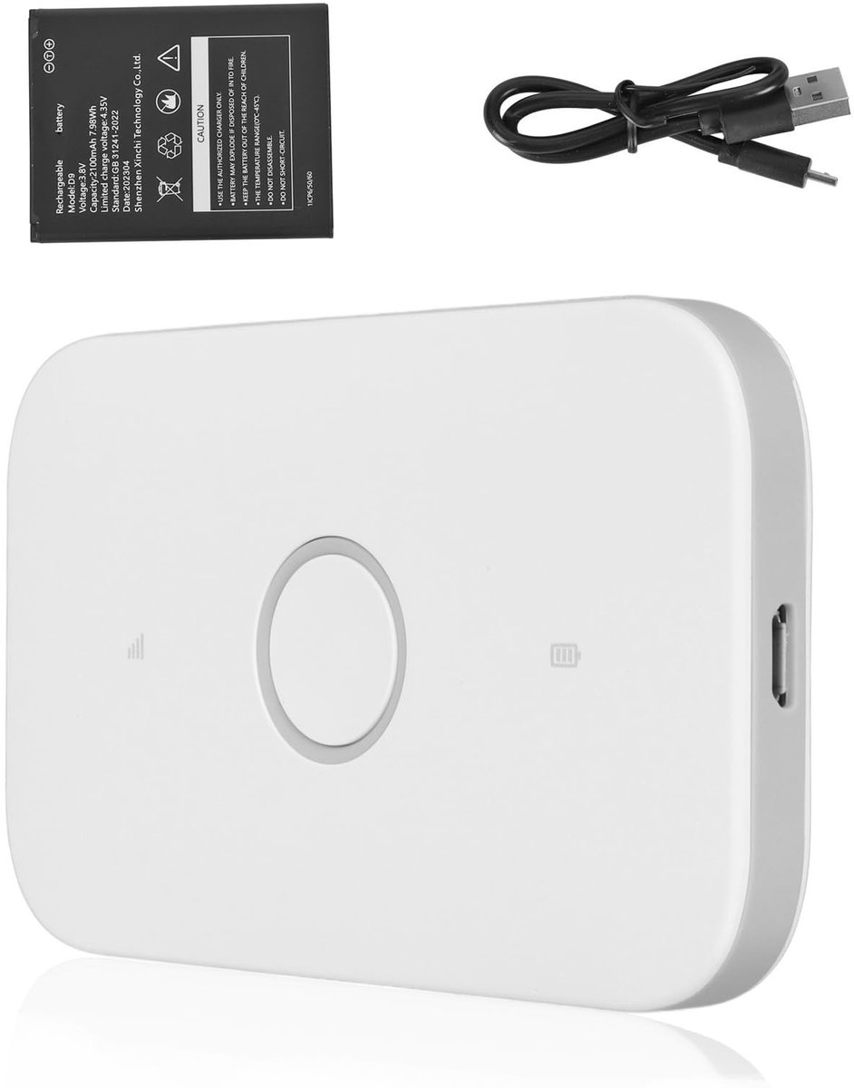 Draagbare WiFi 4G LTE-router voor 10 Gebruikers - Oplaadbare Batterij - Brede Toepassing en Compatibiliteit .