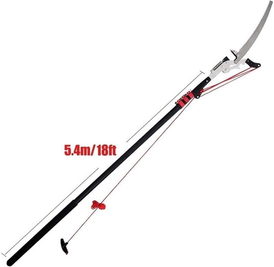 Telescopische Snoeischaar - Stok Snoeischaar - Hoge Takken Snoeien - Twee Functies - Tot 5.4 Meter van Merkloos	 — afbeelding 3
