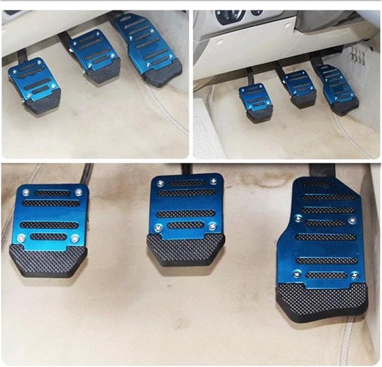 Auto Pedaalhoezen - Universele Set - Verbeterde Grip - Antislip Oppervlak - Automatische Transmissie - Zilver — afbeelding 4