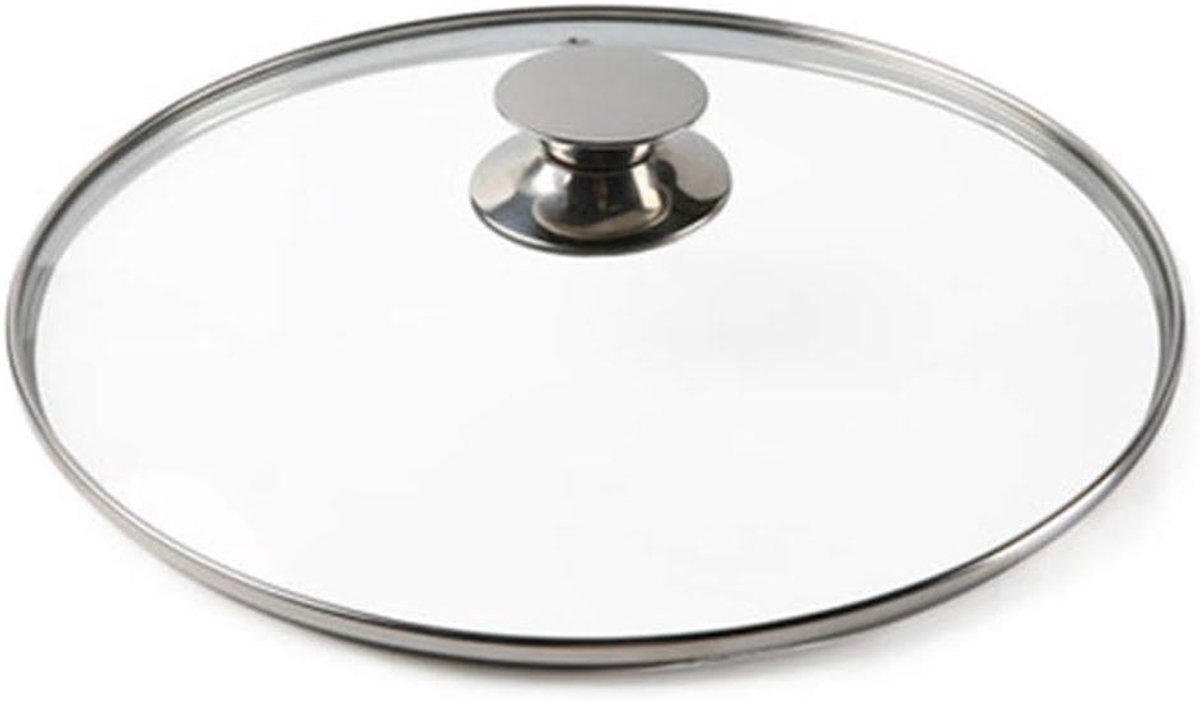 Roestvrijstalen Deksel - Keuken Deksel - Koken en Bakken - Met Stoomopening - 16 cm - Wit
