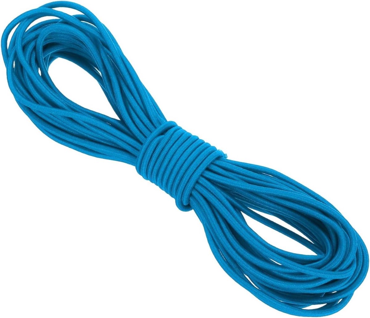 Elastisch Koord - Bungee Touw - Bevestigen en Zekeren - Nylon Schede Bescherming - 10 Meter - Hemelsblauw