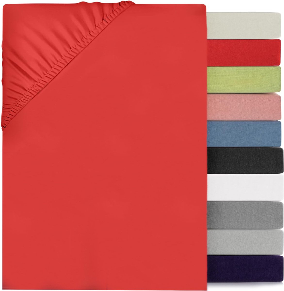 NBAP® Matrasovertrek 90x200 - Hoeslaken - Matrashoes - Super Zacht - Rood