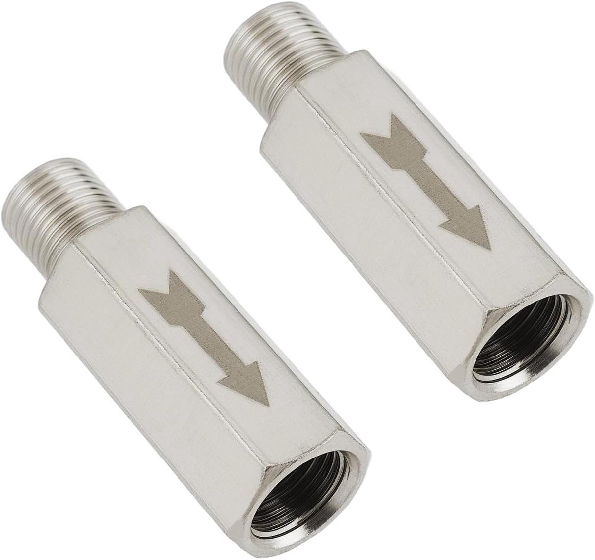 ECSiNG 2 Piece BSP Male to Female Thread Control 1/8 Inch Male Thread Brass Pneumatic Insulation Valve for Air, Water, Oil and Gas 40mm