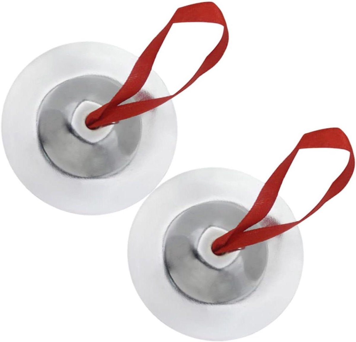 Mini Vinger Bekkens - Percussie Zills - Muziek Maken - Compact & Duurzaam - 7x1.8cm - Zilver