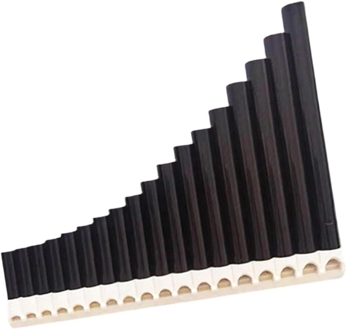 Panfluit - Muziek Instrument - Beginners Leren - 18 Buis Ontwerp - 27 x 23 cm - Witbruin