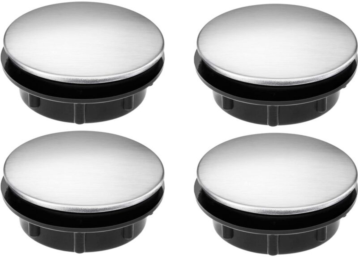 Set van 4 roestvrijstalen afdekkapjes geschikt voor keukenkraangaten (1,1 tot 1,57 inch diameter)