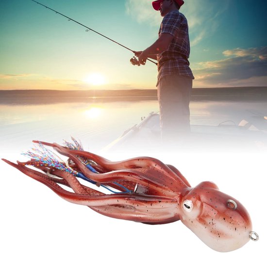 Inktvis Aas - Kunstaas Octopus - Zeevissen Lokaas - Gecomprimeerde Inkt - 300 G - Rood — afbeelding 3