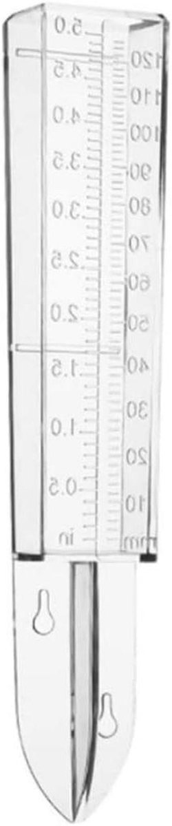 Regenmeter - Regenmeter Tuin - Neerslag Meten - Dubbele Schaal - 120 mm - Transparant