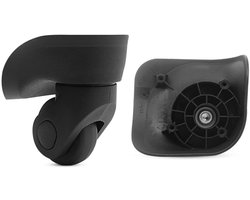 Koffer Wielen - Reservewielen Set - Koffer Reparatie - Set van twee - 50mm Diameter - Zwart