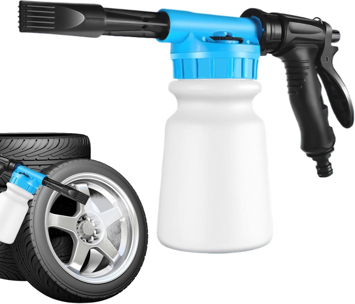 Schuimspuit Kanon - Zeep Dispenser - Auto Wassen - Efficiënte Reiniging - 1 Liter Capaciteit - Blauw