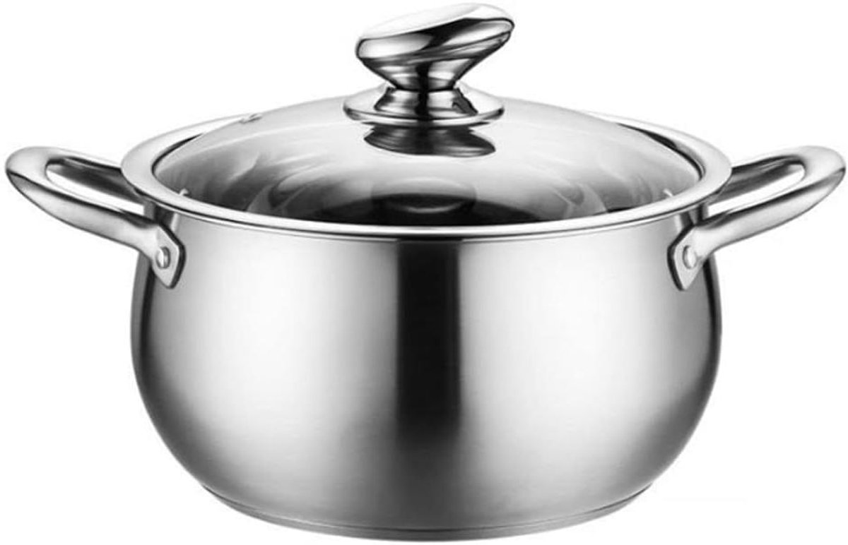 Oven met deksel, Braadpan, Roestvrijstalen Soeppot, Soeppot met deksel, Mini braadpan - 24cm