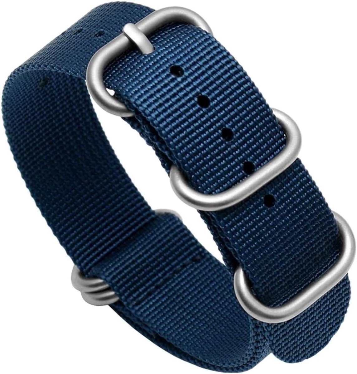Horlogeband Nylon - Canvas Armband - Dagelijks Gebruik - Ringgesp Sluiting - 20 mm 22 mm - Legergroen