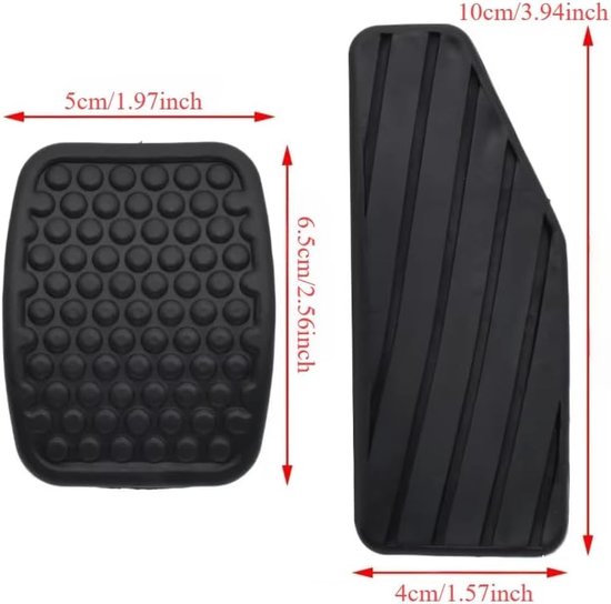 Pedaalrubbers - Pedaalhoezen - Veilig Rijden - Antislip Structuur - 3 Stuks - Zwart — afbeelding 3