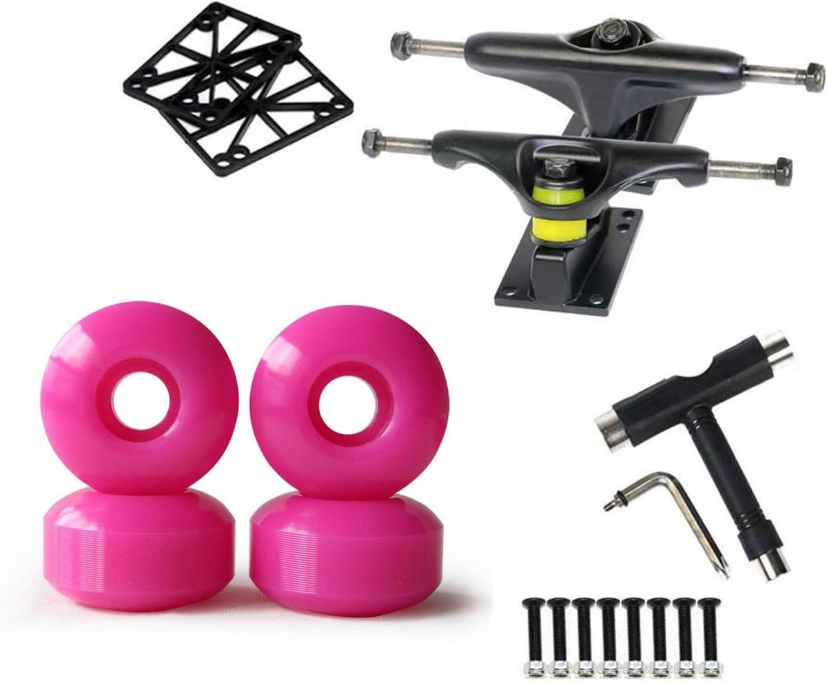 Skateboard Onderdelen Set Wielen Assen Skateboarden Onderhoud ABEC-9 Lagers 52mm Wielen