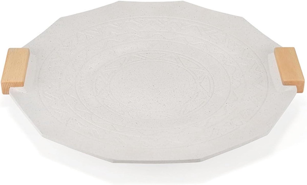 Buiten Grillpan - Bakplaat - Kamperen en BBQ - Antiaanbaklaag - 41 Cm - Wit