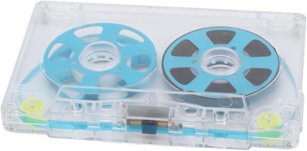 Cassette Tape - Muziek Opname - Muziek Maken - Metalen Wielen - 46 Minuten - Blauw