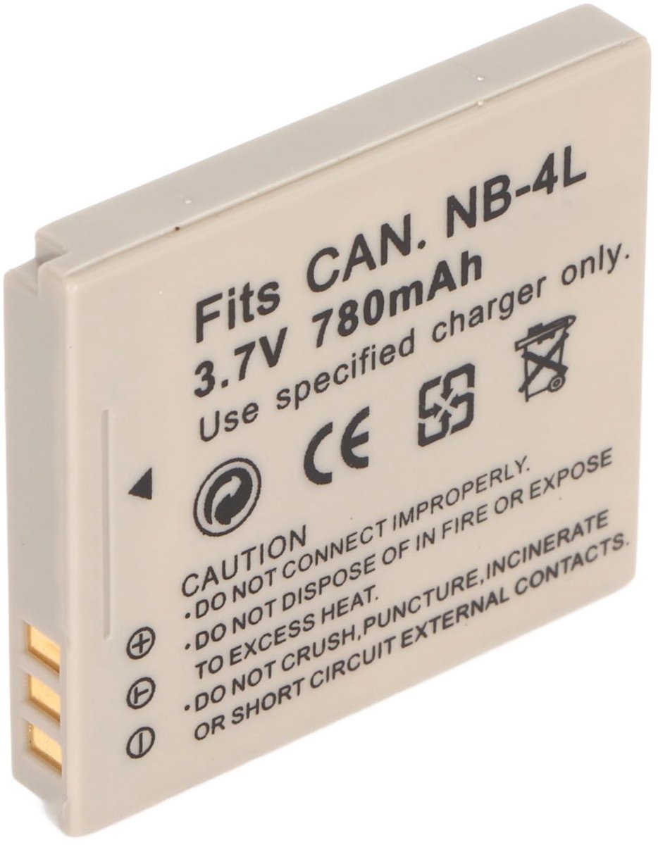 Innovra - Dailygoody - Camera Vervangende Batterij - Lithium-ion - 3,7 V 780 mAh - Compact - Digitale Camera - Model NB 4L