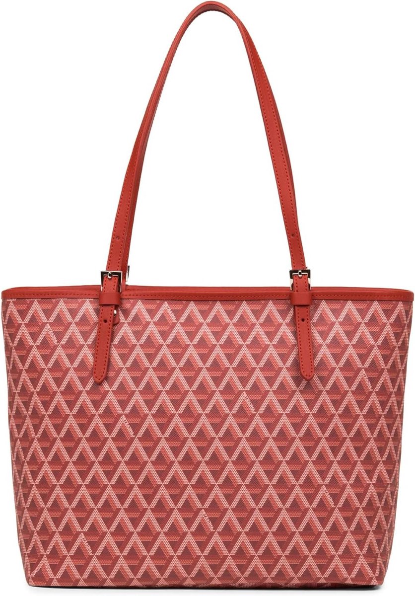 Dames Handtas - Schoudertas Tas - Dagelijks Gebruik - Frans Lederhuis - 30 x 20 cm - Rood