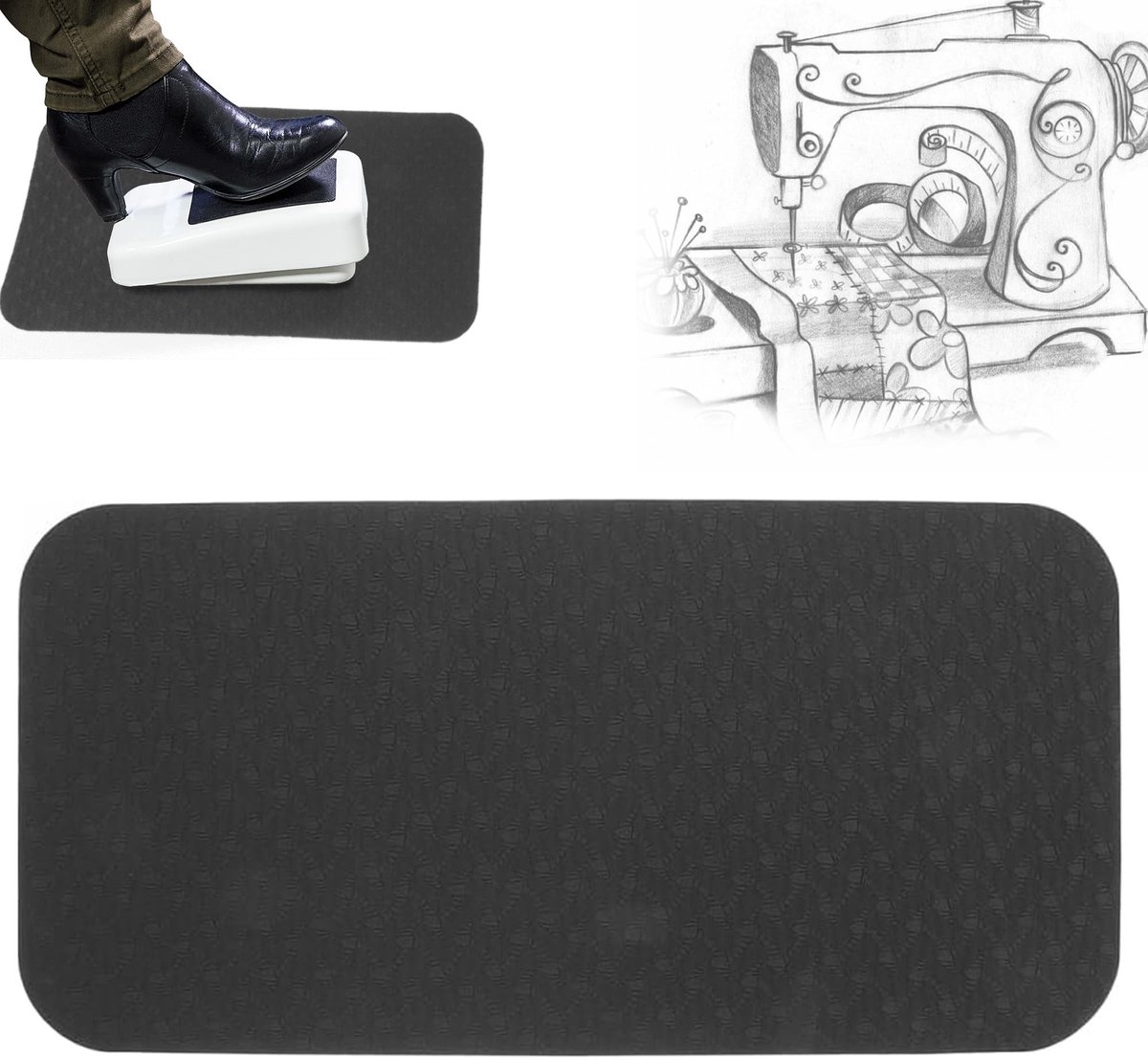 Dailygoods - Antislip Naaimachine Pedaalmat voor Comfortabel Gebruik
