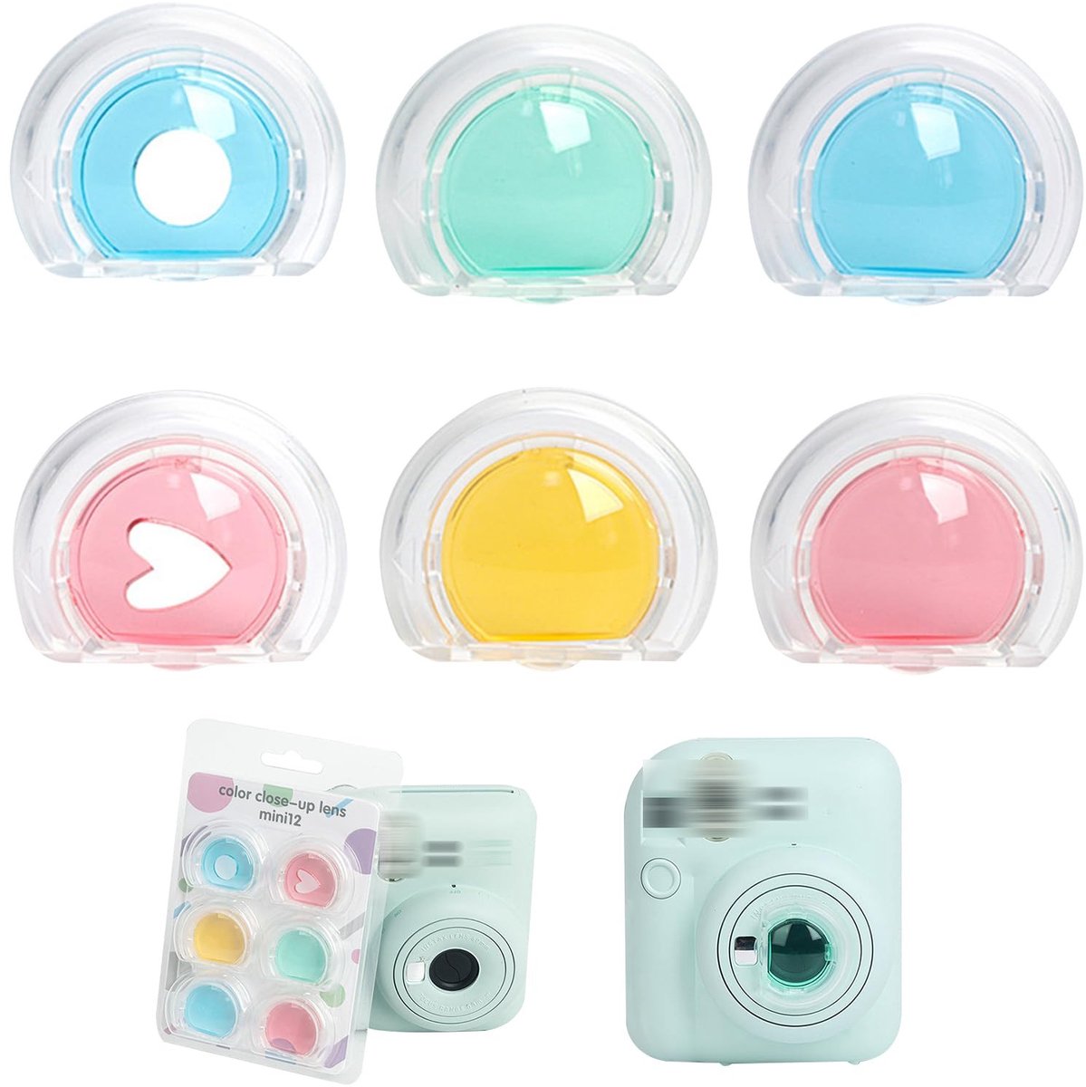 Dailygoods - Close Up Kleur Lens Filterset voor Fujifilm Instax Mini 12, 6 Stuks