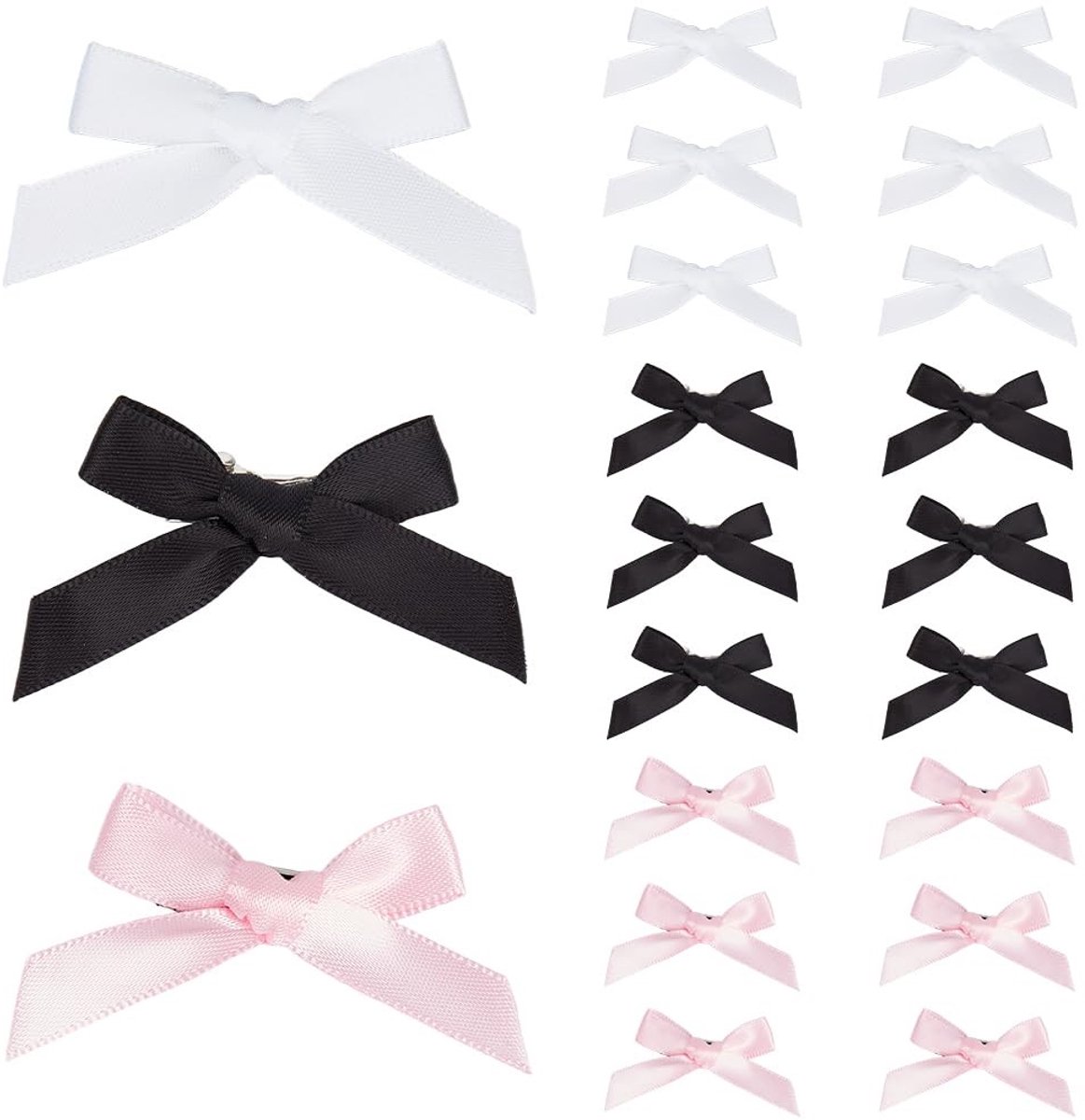 Dailygoods - Set van 60 Strik Haarspeldjes in Gemengde Kleuren